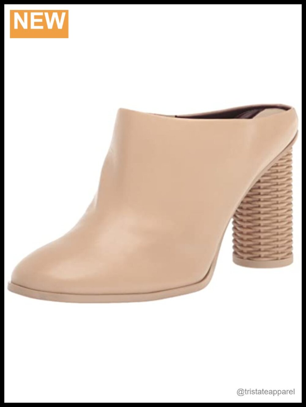 Calf Leather Round Toe Slip-On Mule with Comfort Insole